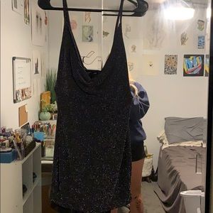 Black sparkly dress (I wore it once to homecoming)